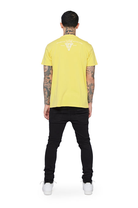 "ALL WISE" VINTAGE YELLOW TEE