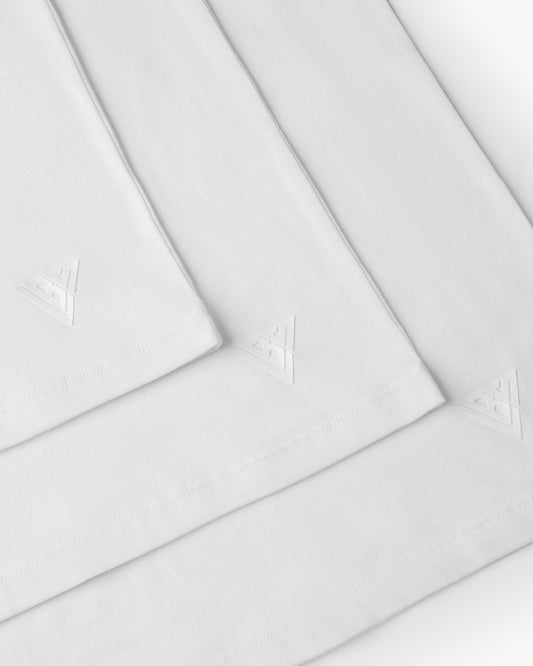 3 - Pack Essential Undershirt Tee White - Valabasas