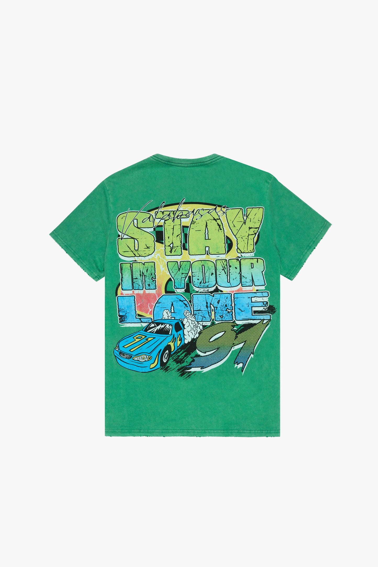 "LANES" FOREST GREEN TEE