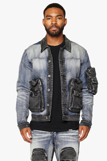 VALABASAS JACKET BLUE MOON RED INDIGO/BLACK – Valabasas Denim