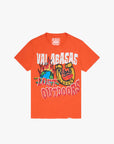 "LUCKY VIBES" VINTAGE FLAME ORANGE TEE