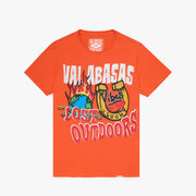 "LUCKY VIBES" VINTAGE FLAME ORANGE TEE