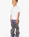 "DUAL SOLDIER" KIDS STACKED FLARE PLUM PURPLE