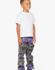 "DUAL SOLDIER” KIDS STACKED FLARE PLUM PURPLE