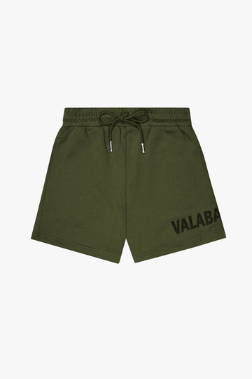 "BLOOM" VINTAGE GREEN WOVEN SHORTS