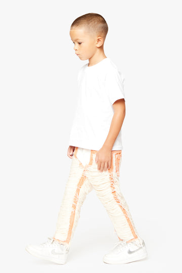 VPLAY KIDS JEAN "RAVAGED" OFF-WHITE