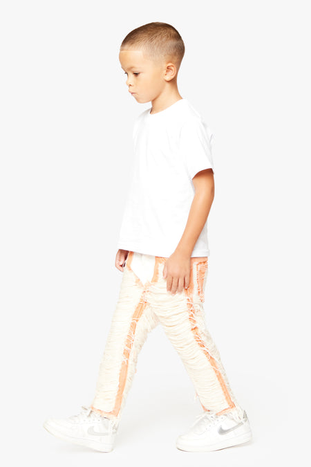 VPLAY KIDS JEAN "RAVAGED" OFF-WHITE