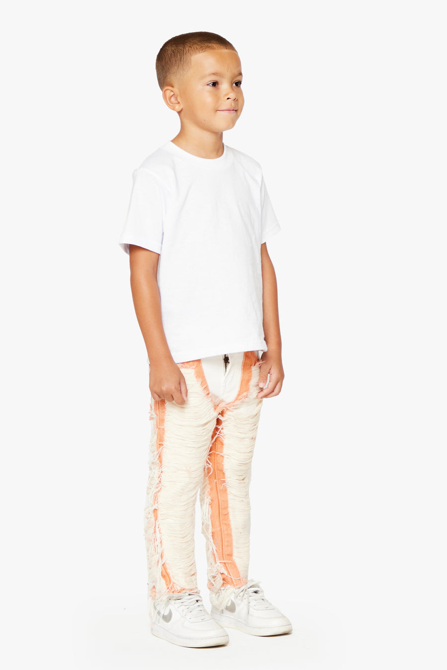 VPLAY KIDS JEAN "RAVAGED" OFF-WHITE