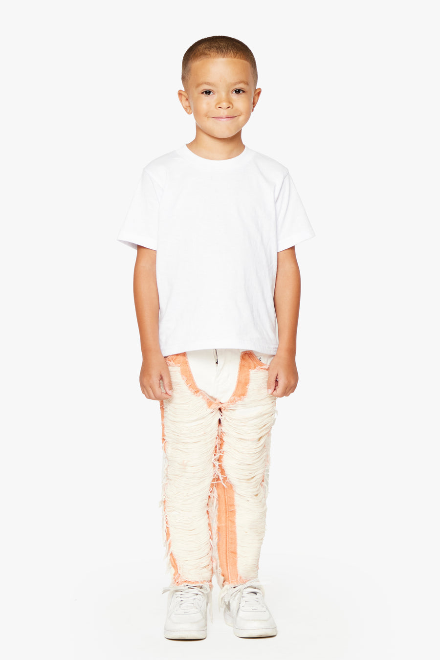 VPLAY KIDS JEAN "RAVAGED" OFF-WHITE