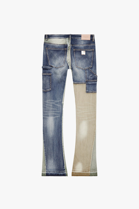 "CHICAGO" CORAL REEF STACKED FLARE JEAN