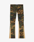 "COMMANDER" FOLIAGE GREEN STACKED FLARE JEAN