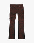 "COMMANDER" BROWN BLACK STACKED FLARE JEAN