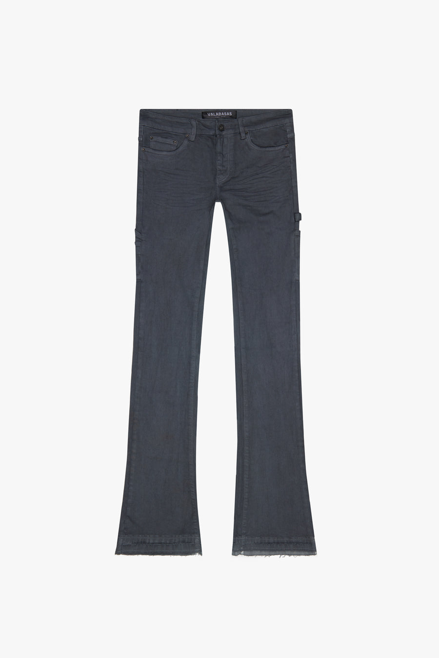 "MR. EXTENDO" BLUE STACKED FLARE JEAN