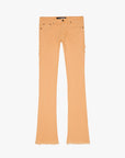 "MR. EXTENDO" TAN STACKED FLARE JEAN