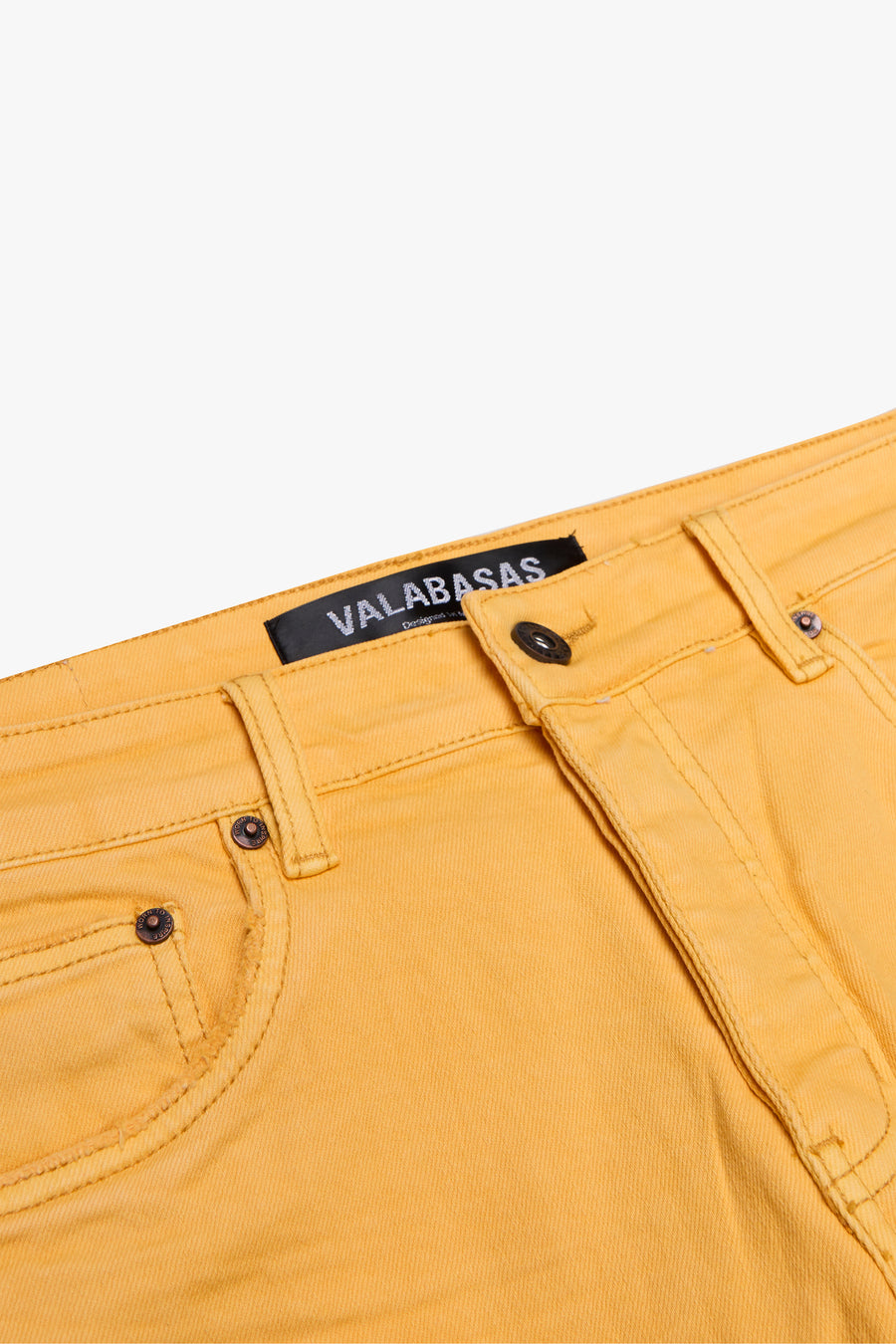 "MR. EXTENDO" LT ORANGE STACKED FLARE JEAN