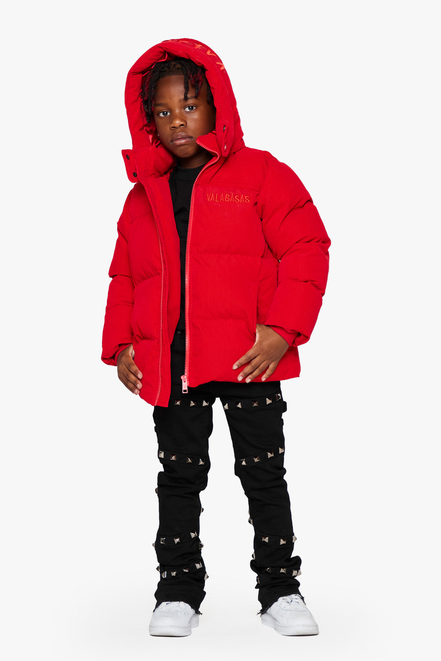 "GOYO" RED KIDS PUFFER JACKET