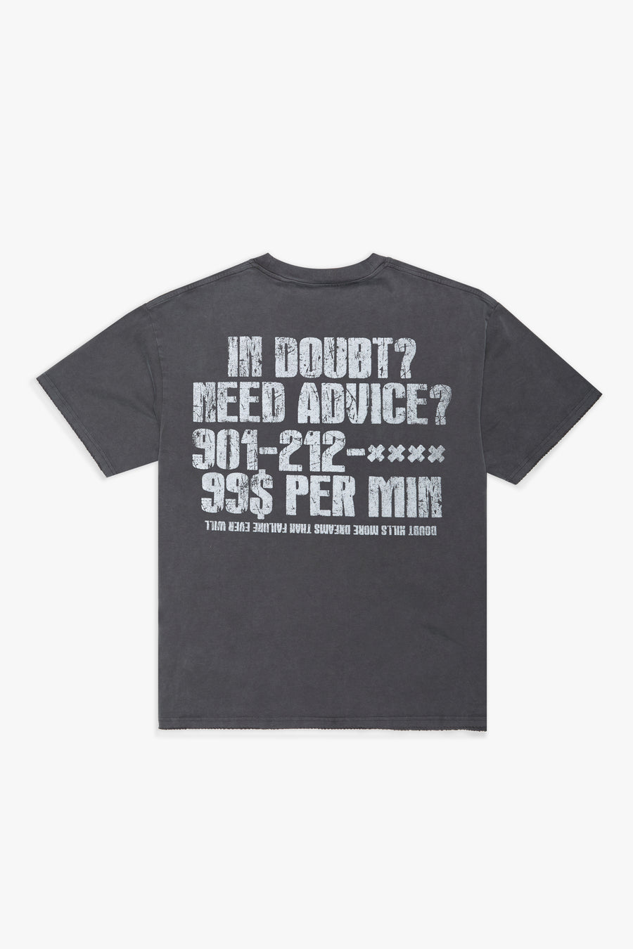 "ADVICE" VINTAGE GREY TEE