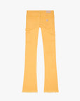 "MR. EXTENDO" LT ORANGE STACKED FLARE JEAN