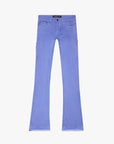 "MR. EXTENDO" PURPLE STACKED FLARE JEAN