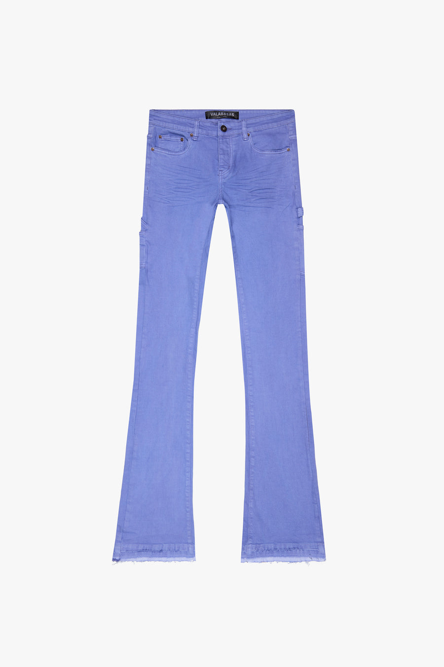 "MR. EXTENDO" PURPLE STACKED FLARE JEAN