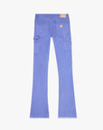 "MR. EXTENDO" PURPLE STACKED FLARE JEAN