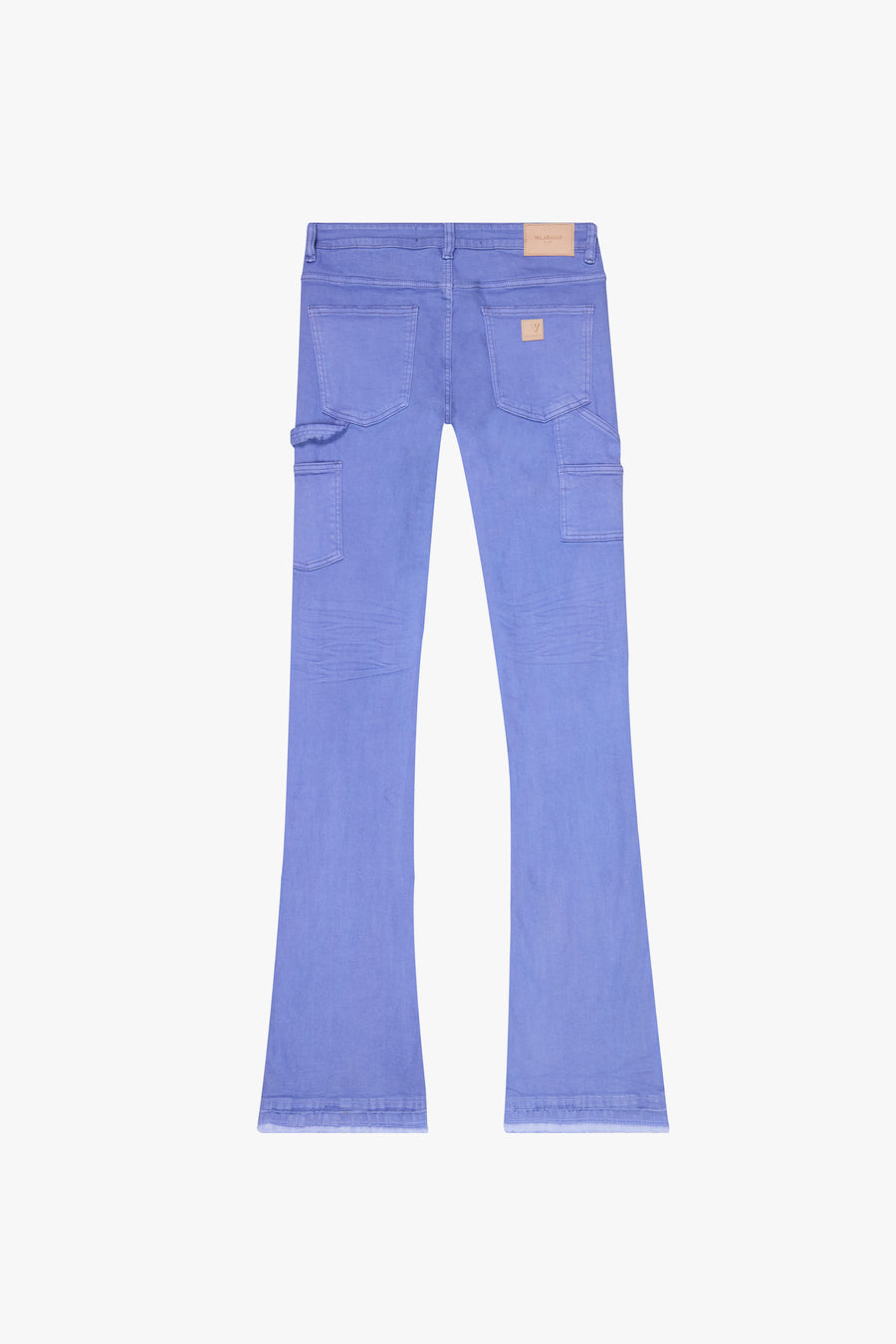 "MR. EXTENDO" PURPLE STACKED FLARE JEAN