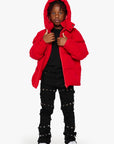 "GOYO" RED KIDS PUFFER JACKET