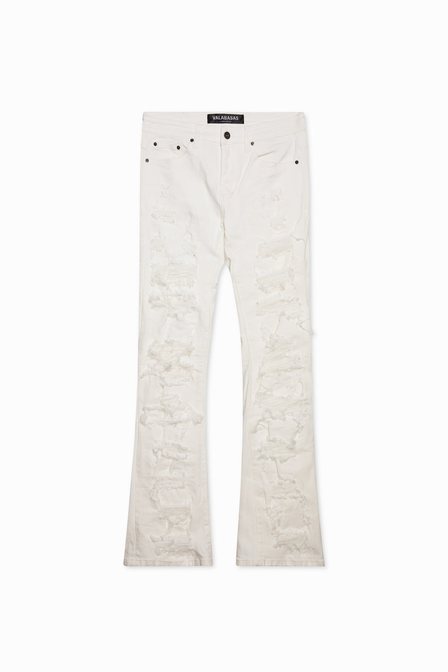 "BREACH' STACKED FLARE DENIM WHITE