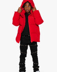 "GOYO" RED KIDS PUFFER JACKET