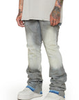 "SCARS" DIRTY BLUE STACKED FLARE JEAN