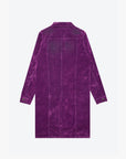 "NOCTURNE" PURPLE SUEDE TRENCH COAT