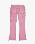 "SKYLINE" PINK STACKED FLARE JEAN