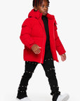 "GOYO" RED KIDS PUFFER JACKET