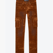 "LUXE" BROWN SUEDE SKINNY JEAN