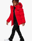 "GOYO" RED KIDS PUFFER JACKET