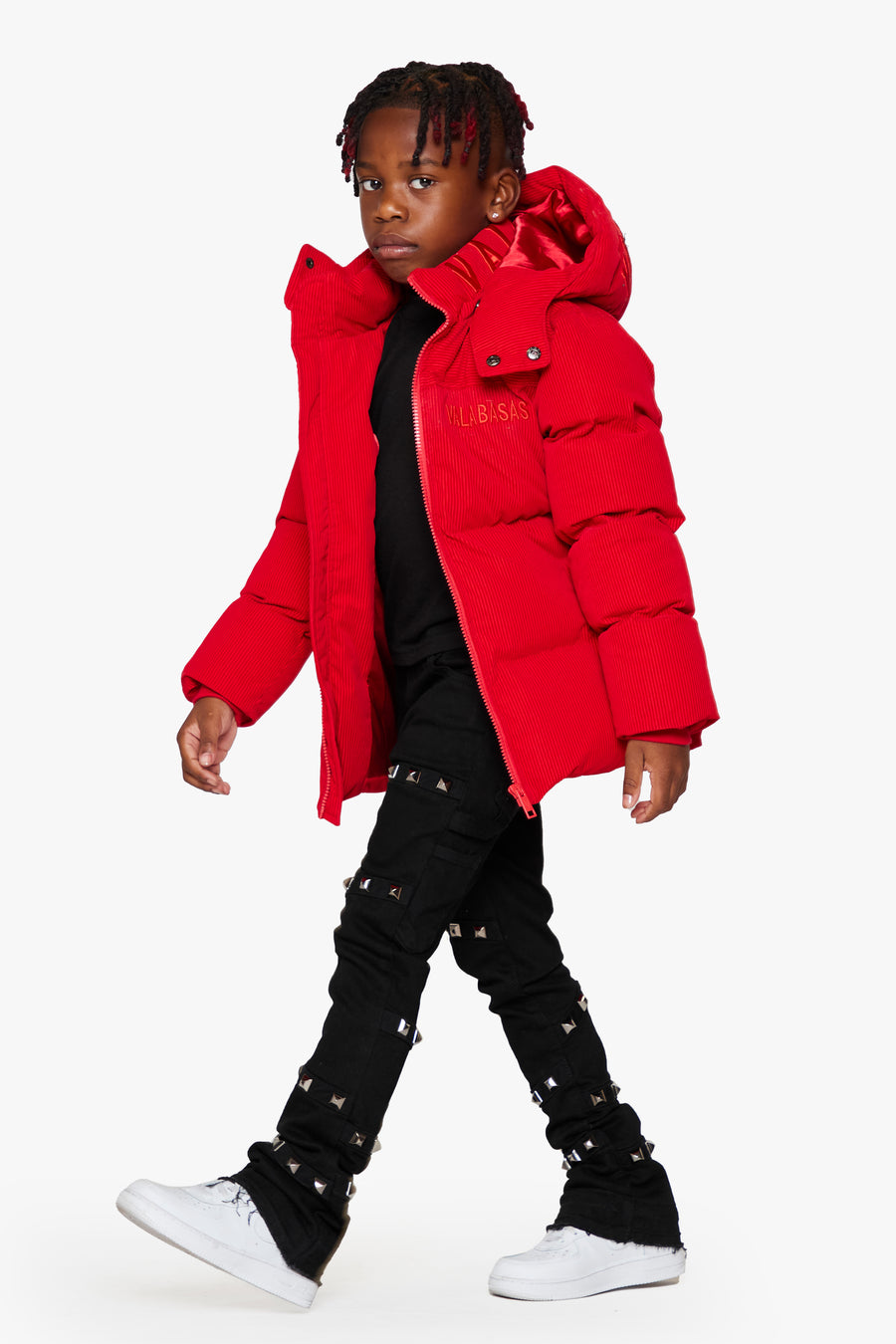 "GOYO" RED KIDS PUFFER JACKET