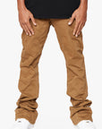 "FRITH‚Äù BROWN STACKED FLARE JEAN