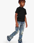 "LOOMIS" KIDS STACKED FLARE "BLUE WASH"