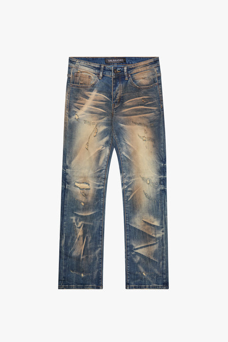 "SUNWASHED" VINTAGE BLUE STRAIGHT JEAN