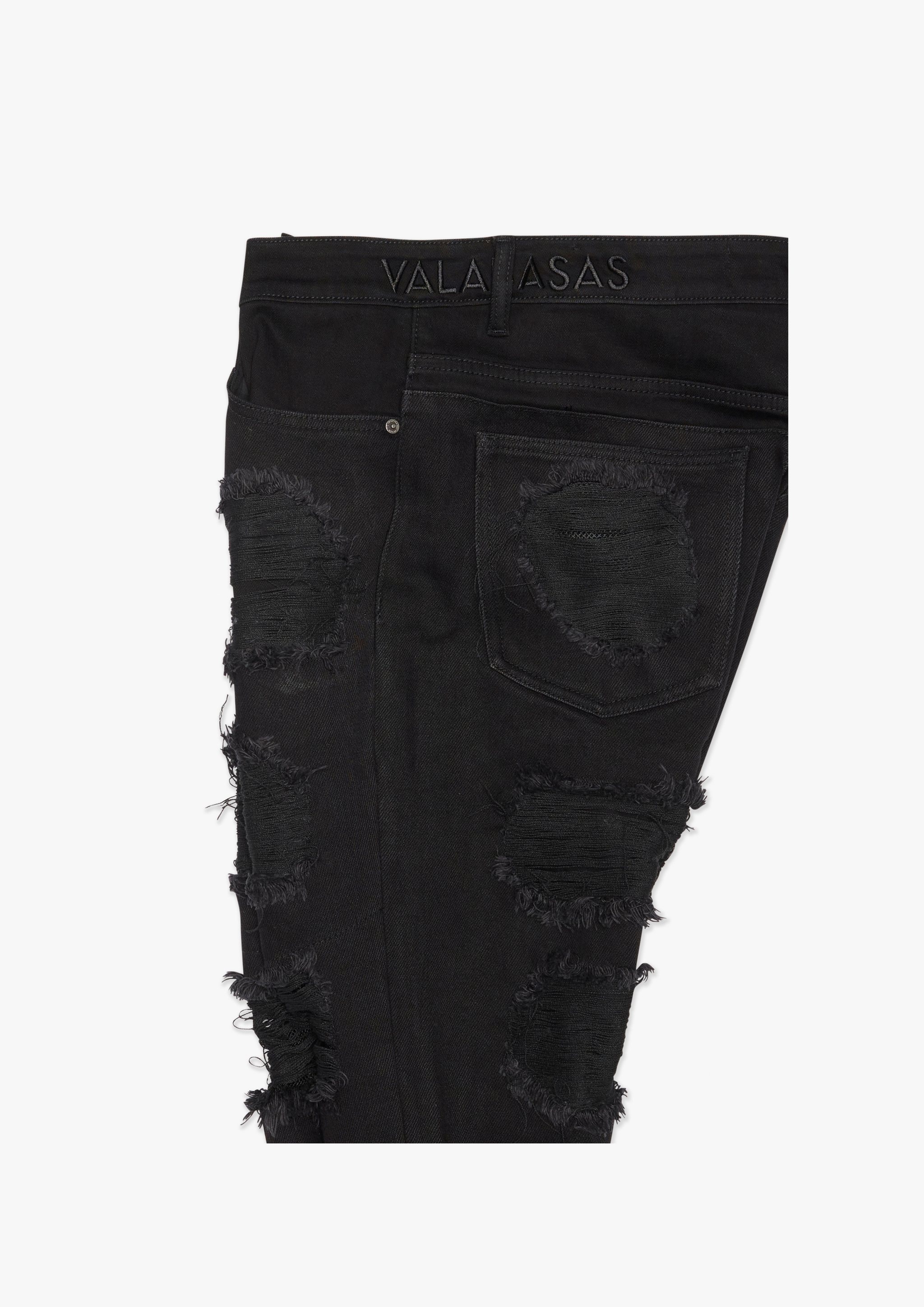 Net Black Stacked Jeans