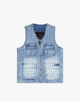 "STARLET" LT BLUE/GREY VEST