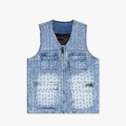 "STARLET" LT BLUE/GREY VEST