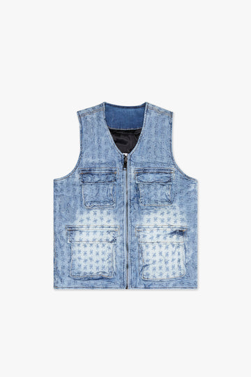 "STARLET" LT BLUE/GREY VEST