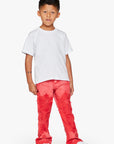 KIDS "V-STARS"  RED WASH STACKED