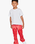 KIDS "V-STARS"  RED WASH STACKED