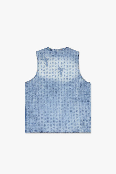 "STARLET" LT BLUE/GREY VEST