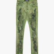 "HARVEST" GREEN WASH SKINNY JEAN