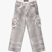 "KNEEBOARD" STONE WASH BAGGY DENIM JEAN