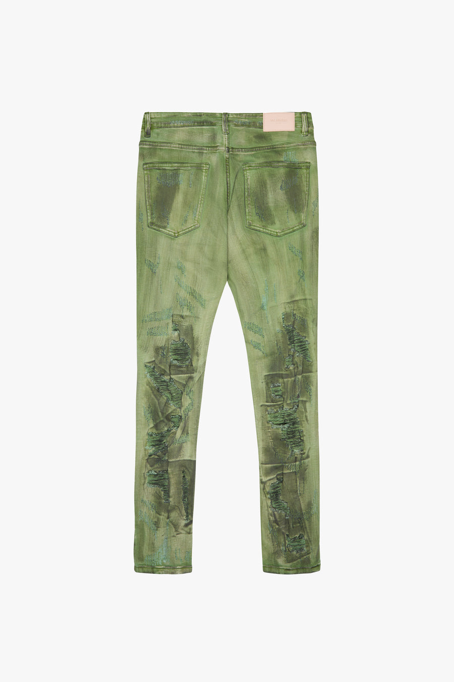 "HARVEST" GREEN WASH SKINNY JEAN