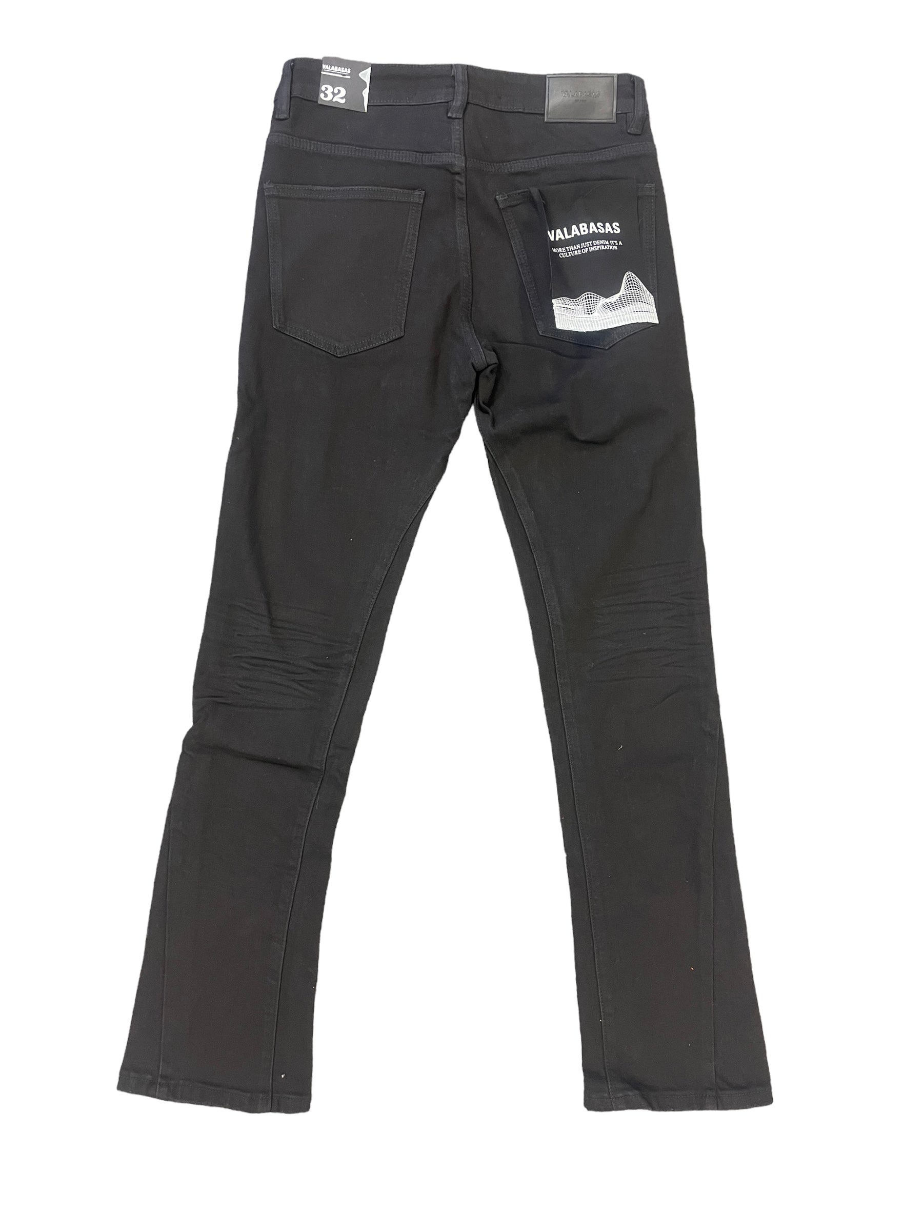 "ESSENCE" BLACK STRAIGHT JEANS